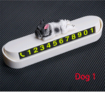 Portable Cute dog stop sign Temporary Parking Card Phone Number Card