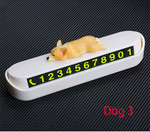 Portable Cute dog stop sign Temporary Parking Card Phone Number Card