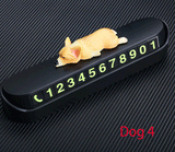 Portable Cute dog stop sign Temporary Parking Card Phone Number Card