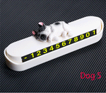 Portable Cute dog stop sign Temporary Parking Card Phone Number Card