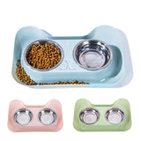 Cute Non-slip Pet Bowls Dog Food Water Feeder