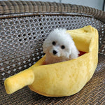 Banana Dog Bed House Cozy Warm Puppy Kennel Basket Mat