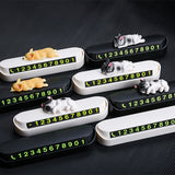 Portable Cute dog stop sign Temporary Parking Card Phone Number Card