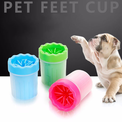 Pet Paw Washer Cup Dog Foot Wash Tools Soft Gentle Silicone Brush